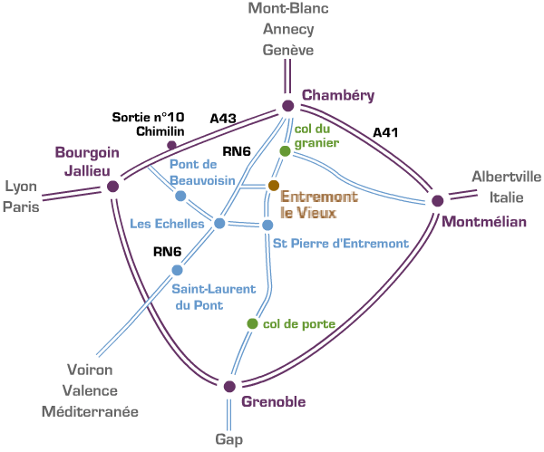 Plan d'accès au camping de l'ourson